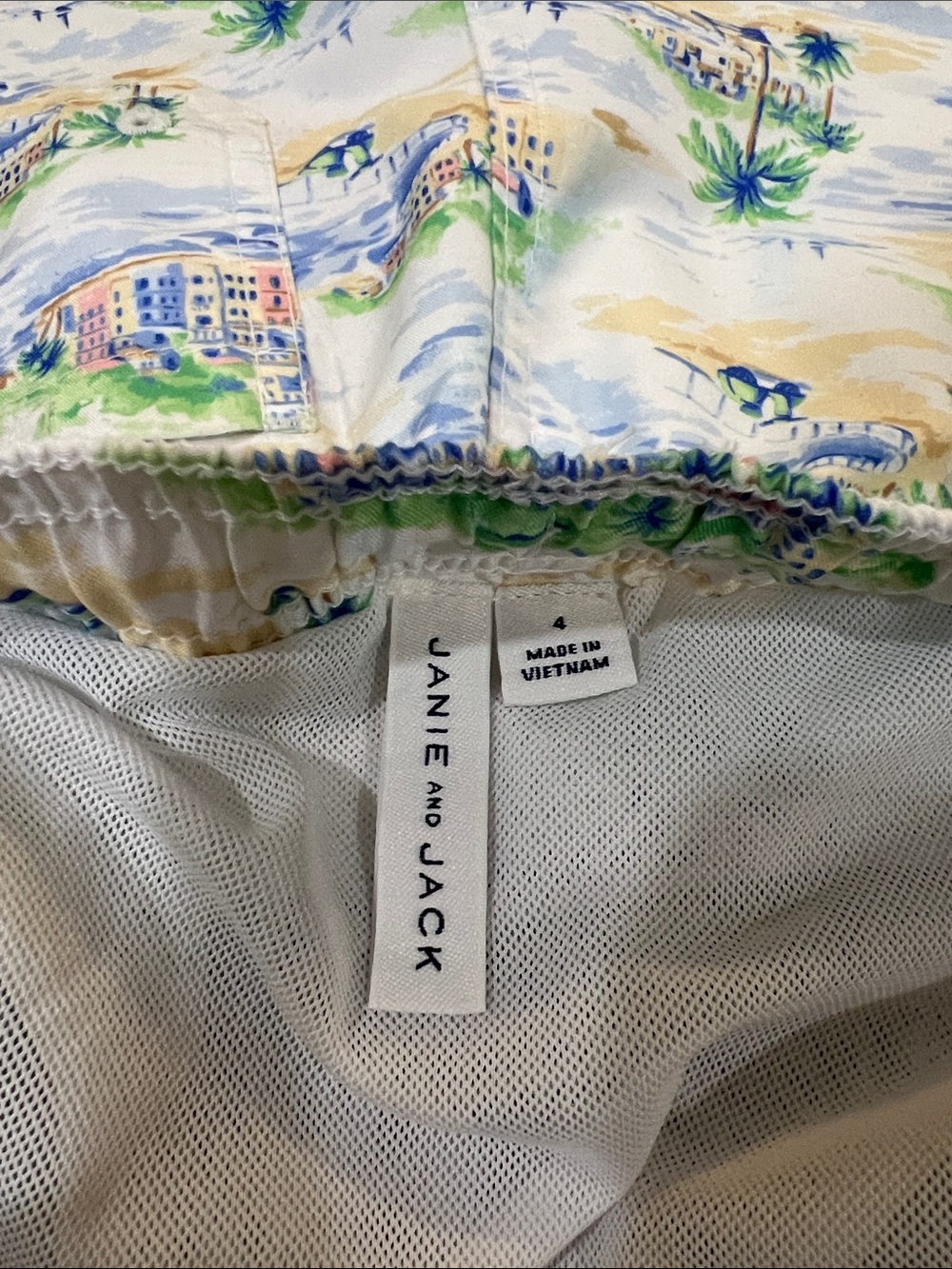 Janie and Jack X Gray Malin swim trunks size 4 - Picture 6 of 6